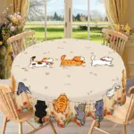 Naughty Cat Waterproof Tablecloth – Machine Washable & Oilproof