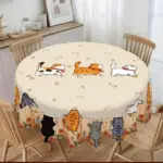 Naughty Cat Waterproof Tablecloth – Machine Washable & Oilproof - Image 3