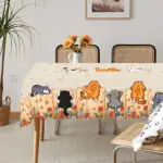 Naughty Cat Waterproof Tablecloth – Machine Washable & Oilproof - Image 4