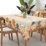 Naughty Cat Waterproof Tablecloth – Machine Washable & Oilproof - Image 5